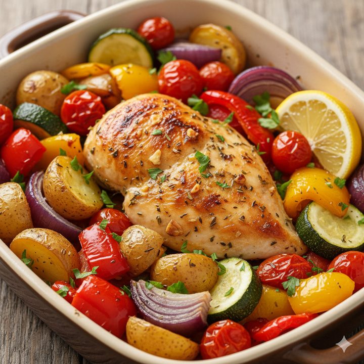 Mediterranean Baked Chicken with Vegetables