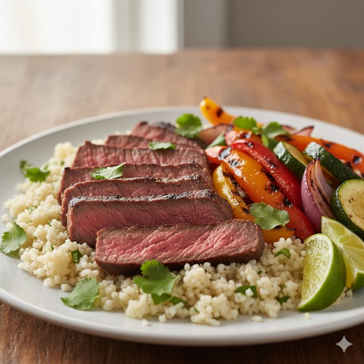 Carne Asada with Cauliflower Rice & Grilled Vegetables